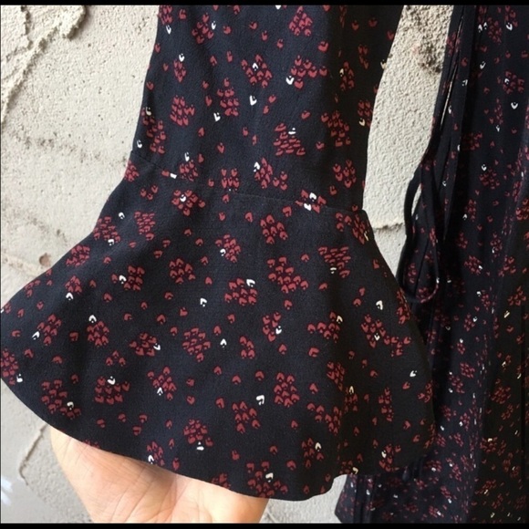 RARE Rouje Chrystale Wrap Mini Floral Dress size 4 - Picture 7 of 12